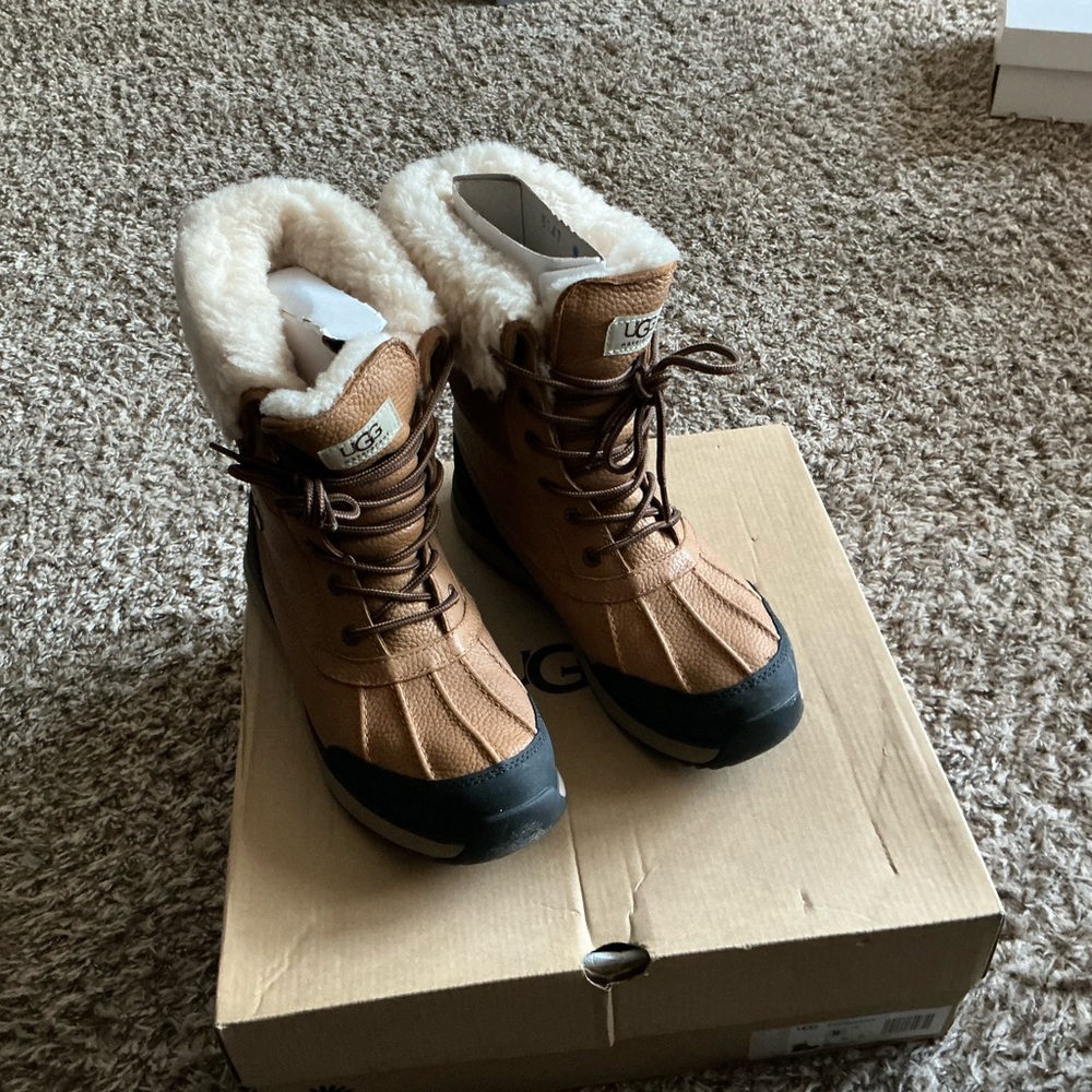 UGG Women's Brown Winter Boots with Black Accents